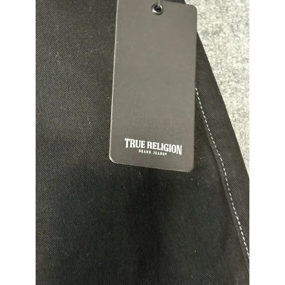 NWT True Religion Ricky FLap Jeans Body Rinse Black Style 108288N30R Sz 36/30